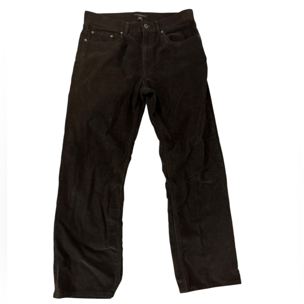 Banana Republic Charcoal Gray Straight Fit Corduroy Pants 33x32 100% Cotton